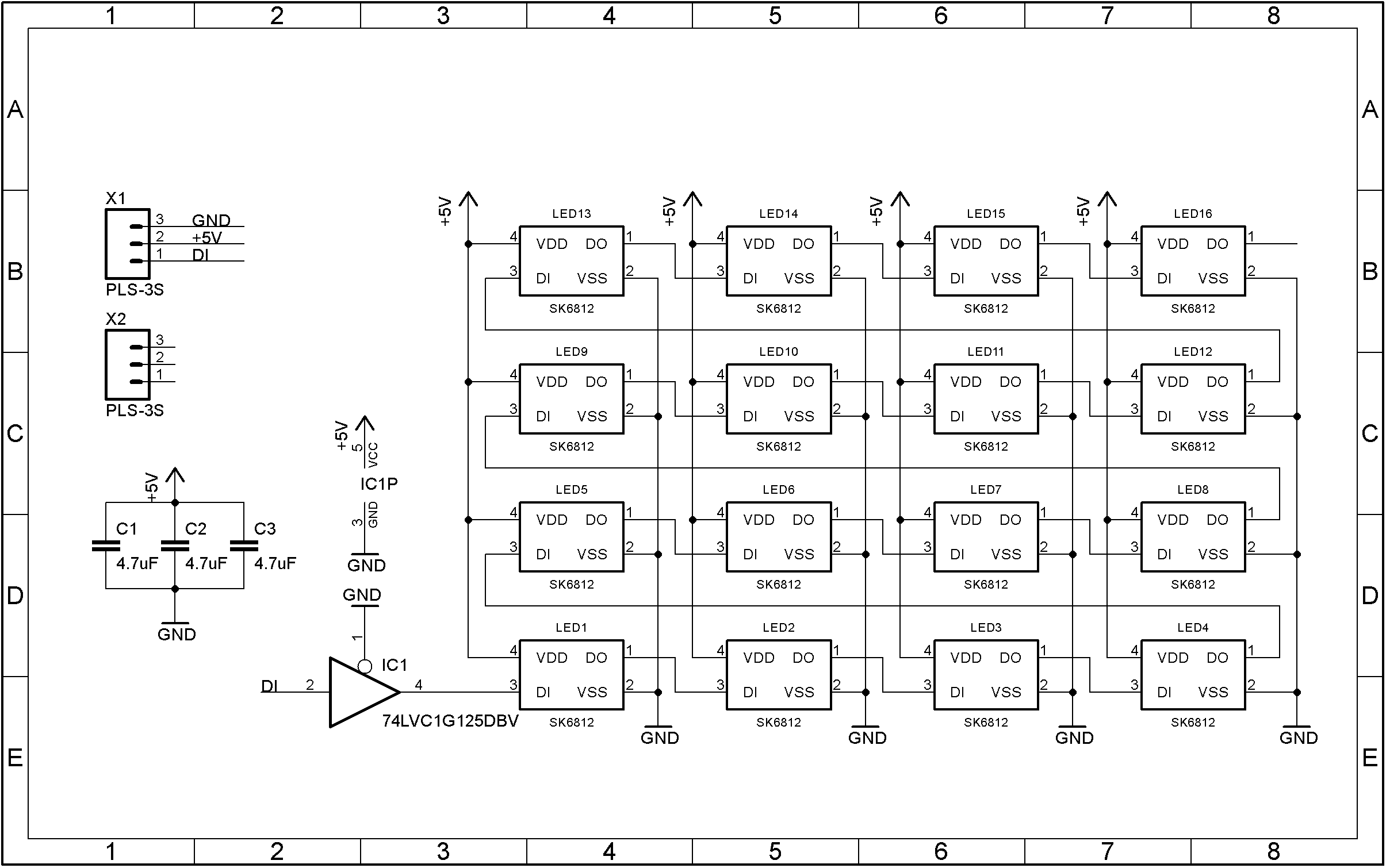 Пример 10. Светодиодная матрица