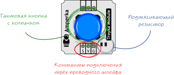 Кнопка тактовая / 6×3 мм / 2 контакта / Купить в Москве и СПБ с доставкой по России / Амперка